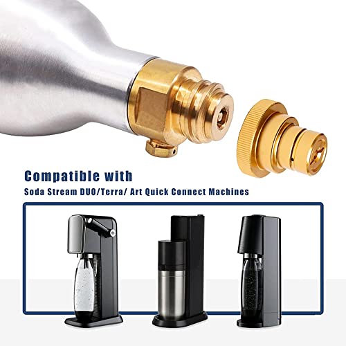Dasing Quick Adapter for CO2 Soda Water DUO Tank Canister Conversion for Soda Machine with Sealing Ring