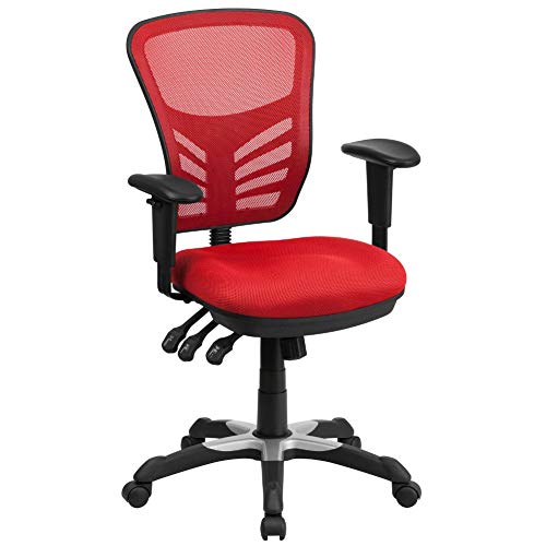 Flash Furniture Office Chair, Metal, Red, 68.58 x 64.77 x 112.4 cm