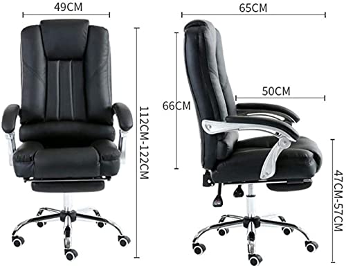 HJW Gaming Chair, Office Chair Long-Seat Home Swivel Chair Backrest Student Chair 145 ° Back Reclining Armchair