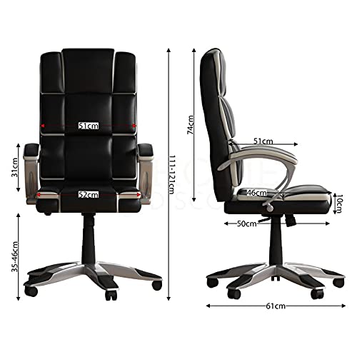 QQW Office Chair Executive Office Chair Computer Gaming Home Swivel Leather Adjustable Desk