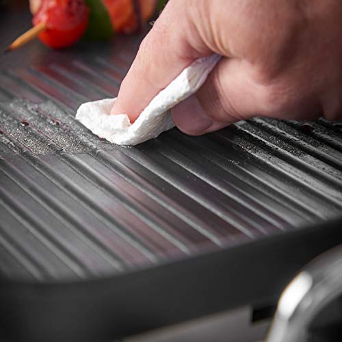 MisterChef XL Teppanyaki Grill - Electric BBQ Table Top Grill with Adjustable Temperature Control and 8 Spatulas - 1800W - Free Recipe Book Enclo