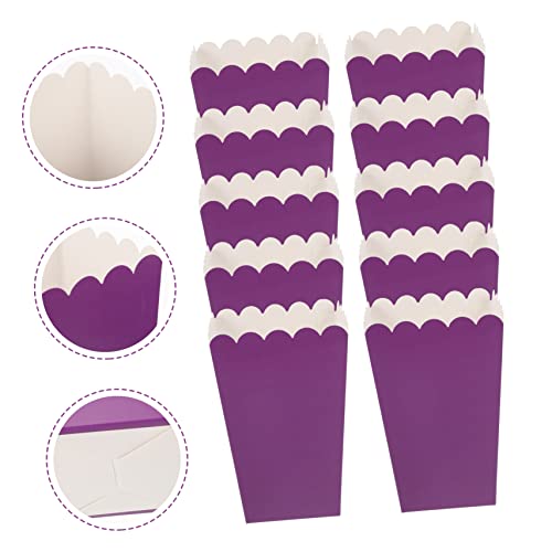 HEMOTON 50pcs Popcorn Boxes Popcorn Popcorn Box Mini Cake Containers Disposable Containers Disposable Food Containers Popcorn and Candy Boxes Pop