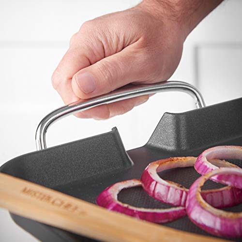 MisterChef XL Teppanyaki Grill - Electric BBQ Table Top Grill with Adjustable Temperature Control and 8 Spatulas - 1800W - Free Recipe Book Enclo