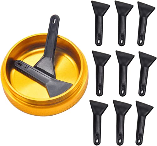 Black Scrapers,Gristor Brushes and Spoons Kit with Cleaning Tools for Herb Grinder (Black Scraper)