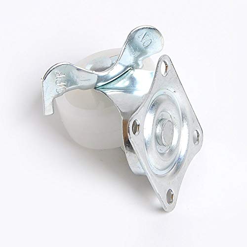 MU Swivel Castor Wheels Pp Heavy Duty Castors for Small Home Office Furniture Industrial Work Cart Separately,1.5" Plates Stem with Brake