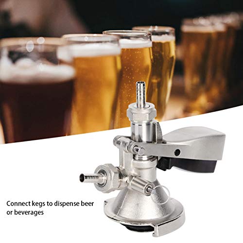 Beer Keg Coupler, A Type Keg Coupler Stainless Steel Beer Keg Connector, Dispensing Equipment Accessory
