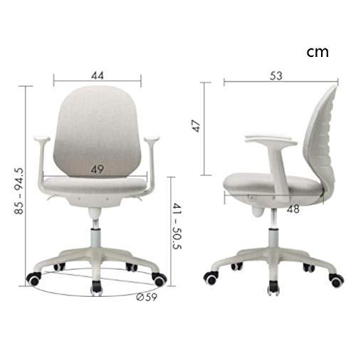 MMAXZ Chairs,Office-Chair Home Leisure Adjustable Swivel Gaming Desk-Chair Ergonomic Task Computer-Chair with Armrests(Color : Gray, Size : 85 *