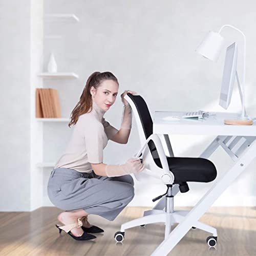 n/a Chair-Extra Large Mid Back Breathable Mesh Office Desk Computer Desk Chair with Lumbar Support Black(Color : Black,Size: 96 * 58cm)