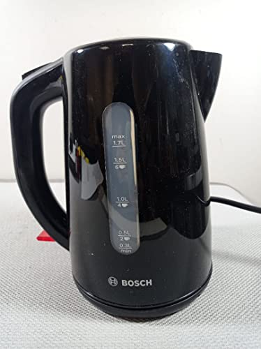 Bosch Country II TWK7503GB Cordless Kettle, - 1.7 Litres, 3000 W - Bl Stainless steel electric kettle with 3000 W fast boil, auto shut-off, boil-
