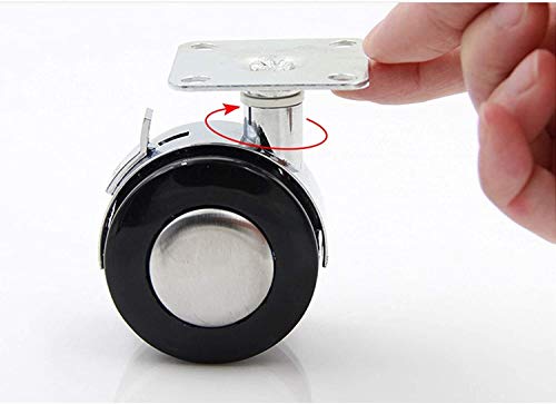GTYT Pack Of 4,Furniture Castor Wheels 2Inch,Trolley Swivel Casters With Brake,360° Swivel Nylon Wheels,Moving Coffee Table Caster Wheels,Heavy D