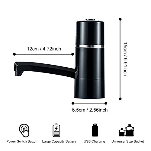 Drinking Water Pump, TECKCOOL Wireless Automatic Electric Gallon Drinking Bottle Water Dispensing Pump System, Portable Switch 5W USB Charging Wa