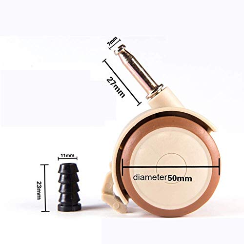 GTYT Mute Swivel Caster Wheels For Cribs,4x Moving Caster Wheels, Trolley Transport Castors, Furniture Castor With Brakes, For Beds And Furniture