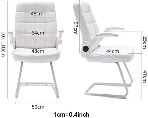 XJWWW-URG Office Work Chair, Leather Bow Back Office Chair, Leather Chair for Office and Home URG