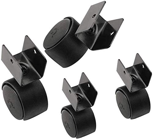 GTYT Furniture Caster Swivel Casters Wheels 4 X Castor Wheel U-Clamp Swivel Castor For Baby Cot Plastic Caster 18mm Black Non-slip