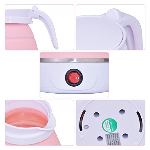 Foldable Electric Kettle, Portable Kettle for Travel, Silicone Electric Water Boiler, Tea Heater, Coffee Maker, Collapsible Kettle
