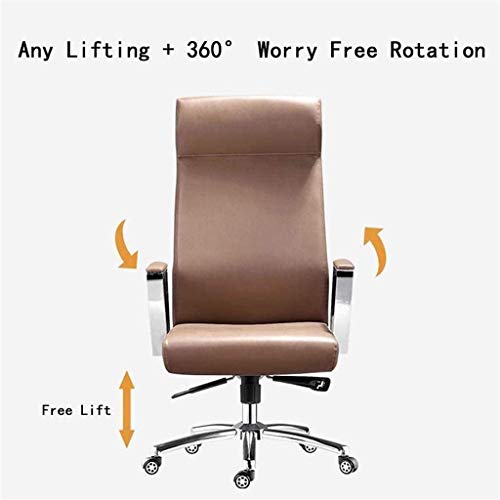 HJW Computer Chairs Video Game Chairs Home Office Desk Chairs Pu Leather Large Seat Desk Chair, Ergonomic Design Armchair
