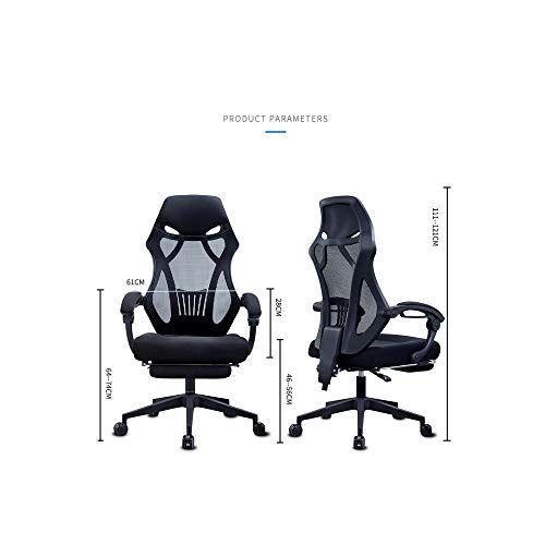 SLNFXC Ergonomic Office Chair Mesh Chair Heavy Duty Office Chair, Adjustable Headrest and Armrest, Home Office Chair with Tilt Function and Posit