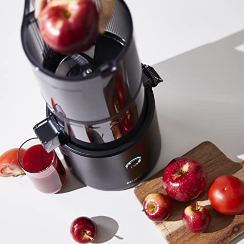HUROM H-300 Cold Extractor Extractors Fruit and Vegetables, Multi-Screw Technology Filter + Screw with Automatic Reversal, 90% Juice Yield, Easy