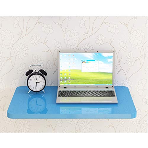 MYYINGELE Foldable Wall Mounted Laptop Table Fold Down Dining Table for Small Space Wood Home Office Computer Desk, Black, 80 * 40cm/31 * 16in
