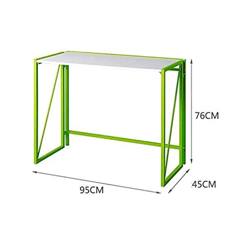 LUKEO Creative Folding Desk, Stylish Learning Computer Desk Home Desk Writing Desk Long, Green