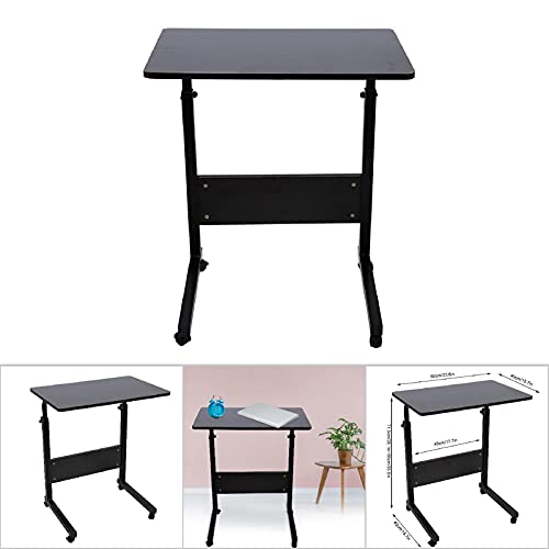 Laptop Table for Sofa or Bed, C shape Overbed Desk, Height Adjustable Side Table, Computer Standing Desk, Bed Table, Sofa Table with Metal Frame