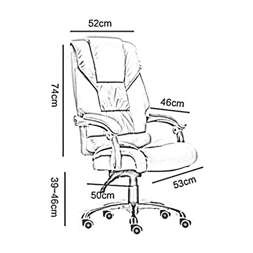 n/a Office Chair Swivel Ergonomic High-back Executive Desk Chair Adjustable Height, Black, PU