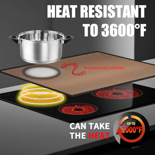 KitchenRaku Electric Stove Top Cover, Ceramic Hob Protector,Induction Hob Protector, Cooker Covers Mat, Extreme Heat Resistance Electric Hob Scra