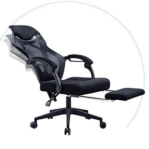 NXYJD Ergonomic Office Chair, High-Back Swivel Mesh Chair, Reclining Computer Chair, with Footrest, Height Adjustable Seat, Breathable Mesh Back