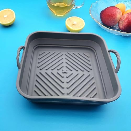 Silicone Pot for Hot Air Fryer,Reusable Air Fryer Pot Non-Stick Air Fryer Pot Food Grade Silicone Baking Tray Coking Accessories for Air Fryer, O