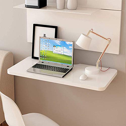 LUNEZY Wall-Mounted Folding Table, Drop Leaf Table For Small Spaces, Solid Wood Dining Table Computer Desk For Office Home Kitchen,120 * 30cm/47
