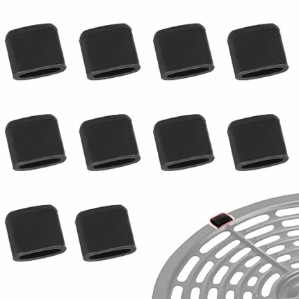 10 PCS Air Fryer Rubber Bumpers Premium Rubber Feet for Hob Grid Suitable Air Fryer Anti-Scratch Protective Covers Replacement Parts for Air Frye