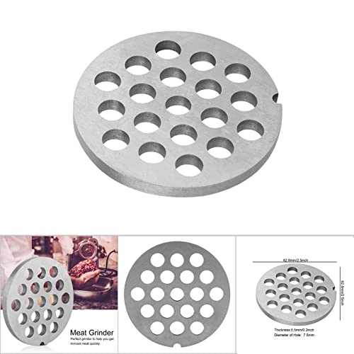 Garosa Meat Grinder Knife Stainless Steel Mincer Plate Disc Knife with Holes Professional Replacement Accessories for Grinders Mincers(7.5mm)