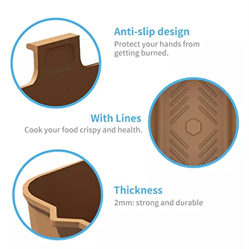 Silicone Air Fryer Liners for Ninja Air Fryer Dual Pack of 2, Reusable Air Fryer Silicone Liner for Ninja Air Fryer Accessories, Airfryer Liners