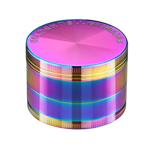 Golden Bell 2 inch Grinder 4 Layer Spice Grinder Zinc Alloy Grinder - Nickle Black