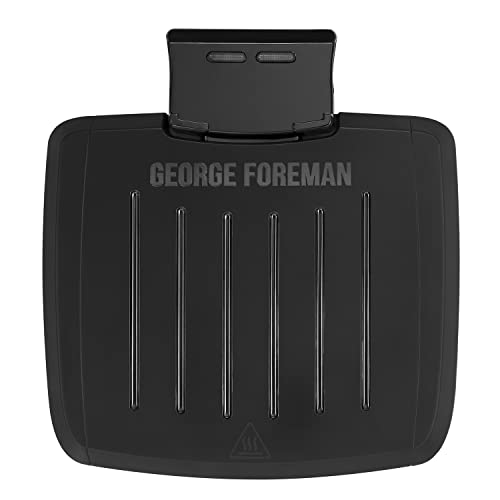 George Foreman 28310 Immersa Medium Electric Grill - Removable Control Panel To Allow Grill Machine To Be Fully Washable And Dishwasher Safe, Bla
