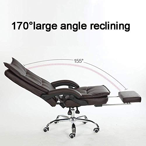 N/A Reclining Office Chair with Lumbar Support Ergonomic Adjustable Seat Height and Back Recline Desk and Task Chair (Color : Rosso)