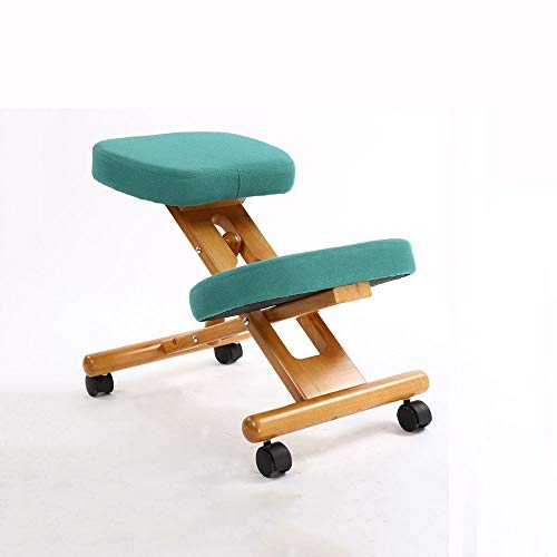 WALNUT Ergonomic Kneeling Chair With Caster Stool Wood Office Posture Support Furniture Ergonomic Wooden Chair Balancing Body Back Pain (Color :