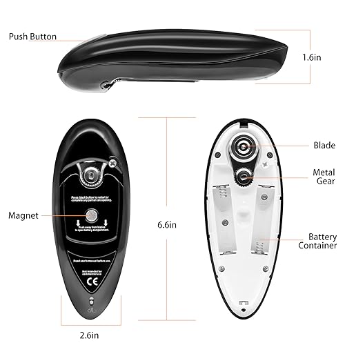Electric Can Opener,One Touch Switch Automatic Can Open,No Sharp Edges,Easy Electric Tin Openers Open Most Cans,Best Kitchen Gadgets Electric Can