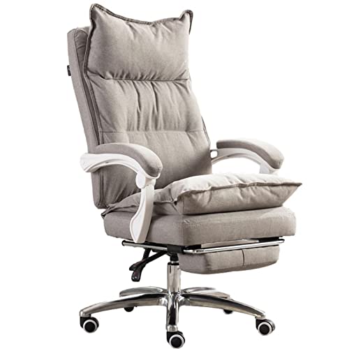 JHKZUDG High Back Office Chair with Armrest And Footrest, Gaming Recliner Chair, Executive Office Fabric Chair, Ergonomic PC Chairs,Adjustable An