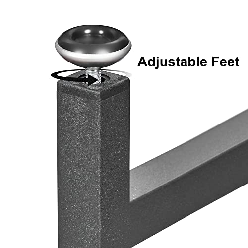 HOMCENES Vintage Printer Stand, Industrial Printer Table Rack, Desktop Mobile Printer Cart, Storage Rack Under Desk, Sturdy Little Printer Desk,