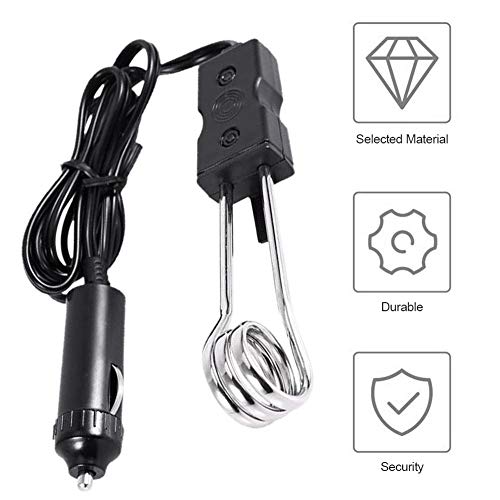 Immersion Heater, Mini Portable 12V/24V Car Immersion Boiler, Tea Coffee Water Auto Electric Water Heating Part (24V)