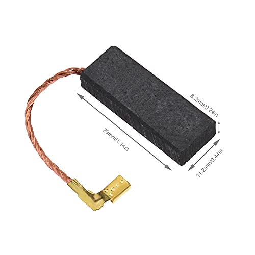 2 Pairs Lawn Mover Carbon Brushes 29x11.2x6.2mm Fit for Flymo Compact 330 FLYMO 360 380 McCulloch 2200 Chain Saw AKE 30-18 S AKE 35-18 S Power To