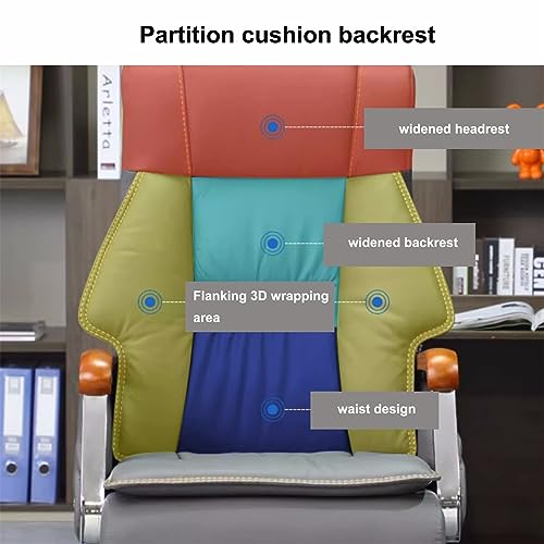 JHKZUDG Executive Leather Adjustable Chair,Ergonomic Office Chair Gaming Chair,High Back Recliner Swivel Chair,for Home Office,black