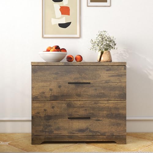 Panana 2-Drawer Wood Lateral File Cabinet, Filing Cabinets Anti-Tilt Mechanism for Home Office Storage Organization, Accommodates Letter/A4/Legal