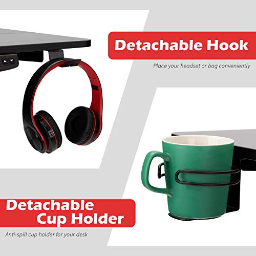 OUTFINE Heavy Duty Dual Motor Height Adjustable Standing Desk Electric Dual Motor Home Office Stand Up Computer Workstation with Splice Board (Bl