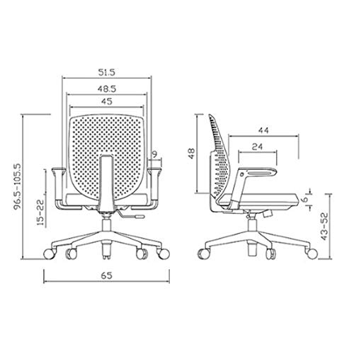 LEIGE Office Computer Desk Chairs for Home, Ergonomic Mid Back Fabric Mesh Swivel Office Chair with Lumbar Support (Color : Gray)