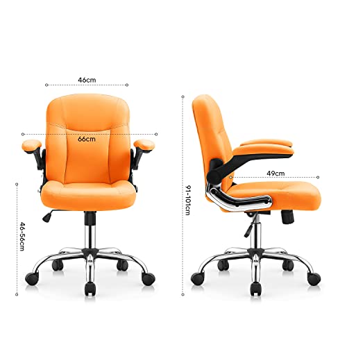 XDCHLK Home Office Chairs Leather Offce Chair with Wheels Swivel Rolling Chair