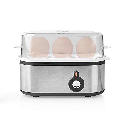 Ex-Pro Compact Electric Egg Cooker Boiler, 210W, for up to 3 Eggs - Silver