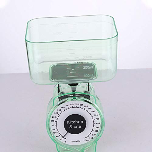 SUPERTOOL Kitchen Scale Compact Mini Mechanical Food Weighing Baking Scale 1Kg Capacity for Home Use - Random Color