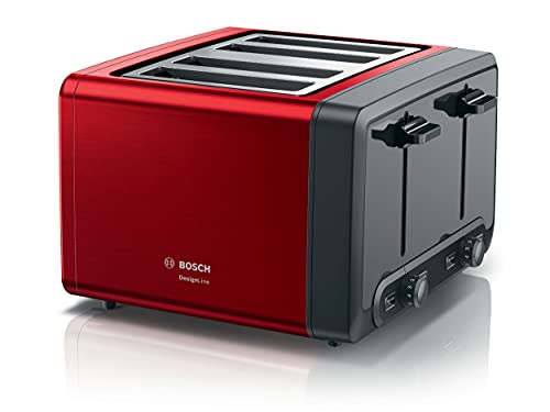 Bosch DesignLine Plus TAT4P440GB 4 Slot Stainless Steel Toaster with variable controls - Stainless Steel